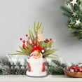 thumbnail image 4 of Christmas Tree 14.7inch Christmas Table Decoration Red Christmas Centerpieces for Tables Mini Christmas Tree Artificial Plants Pines Needles Pines Cones Berries Decoration for Mantel Decor, 4 of 7