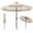 Beige, variante sur Gymax Parasol de Patio Solaire de 9,3 Pi avec 32 Lumières DEL et Toit Ventilé et Volants Café