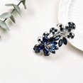 thumbnail image 4 of Vintage Sparkly Hair Barrettes, Decorative Hair Clips French Navy Blue Rhinestone Barrettes, Crystal Flower Hair Pins Hair Accessories for Women Girls, 4 of 4