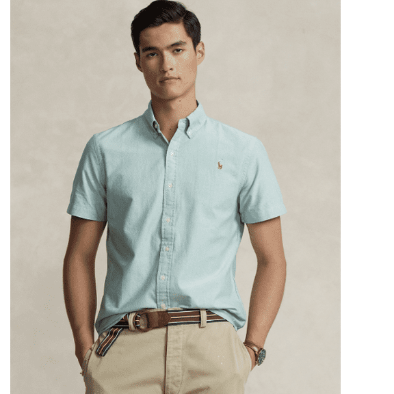 Polo Ralph Lauren Men's Classic-Fit Short-Sleeve Oxford Shirt - College Green