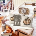 thumbnail image 2 of Fall Pillow Covers 18x18 Inch Pumpkins Grey Autumn Harvest Hello Fall Throw Pillowcase Holiday Home Decor Sofa Bedroom Cushion Case Outdoor Indoor Decorations Set of 4, 2 of 6