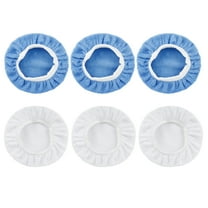 Unique Bargains 6Pcs 9-10" Light Blue White Car Wax Polishing Pad Washable Covers Polisher