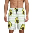 thumbnail image 2 of Rocae Avocado of a Hear for Men's Soft Sleep Pajama Shorts, Waistband and Pockets, 2 of 9