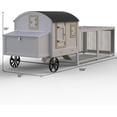thumbnail image 2 of RIEDHOFF Wooden Chicken Coop, Chicken Coop for 3-5 Chickens, 106in Chicken Coop with Run, Outdoor Chicken Coop with Waterproof Roof, Nesting Box, Pull Out Trays and Ramp, White Carriage, 2 of 7