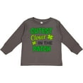 thumbnail image 3 of Inktastic Cutest Clover in the Patch with Four Leaf Clovers Boys or Girls Long Sleeve Toddler T-Shirt, 3 of 5