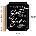 thumbnail image 3 of Big Dot of Happiness Black Choose a Seat, Not a Side - Outdoor Lawn Sign - Wedding Ceremony Seating Yard Sign - 1 Piece, 3 of 7