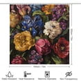 thumbnail image 2 of Shower Curtain Sets 4 Piece Roses Tulips Peonies Violets And Lilies Non-Slip Rugs And Toilet Mat Lid Rug Accessories Colorful Bright Spring Natural Bathroom Decor Set with Accessories, 2 of 8