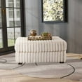 thumbnail image 7 of Roundhill Furniture Belvoir Accent Cocktail Ottoman, Beige Champagne, 7 of 7