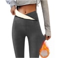 thumbnail image 5 of VEKDONE Casual Leggings for Women 2024 Clearance Sale Winter Thickened Plush Warm Long Pants Trendy High Waisted Stretchy Yoga Pant Tummy Control Gym Tights Dark Gray M, 5 of 7