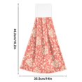 thumbnail image 2 of Haosy 2 Pack Kitchen Wash Cloths with Hanging Loops Absorbent Absorbent Quick Drying Hand Towels, Elegant Coral Flower Plant, 2 of 7