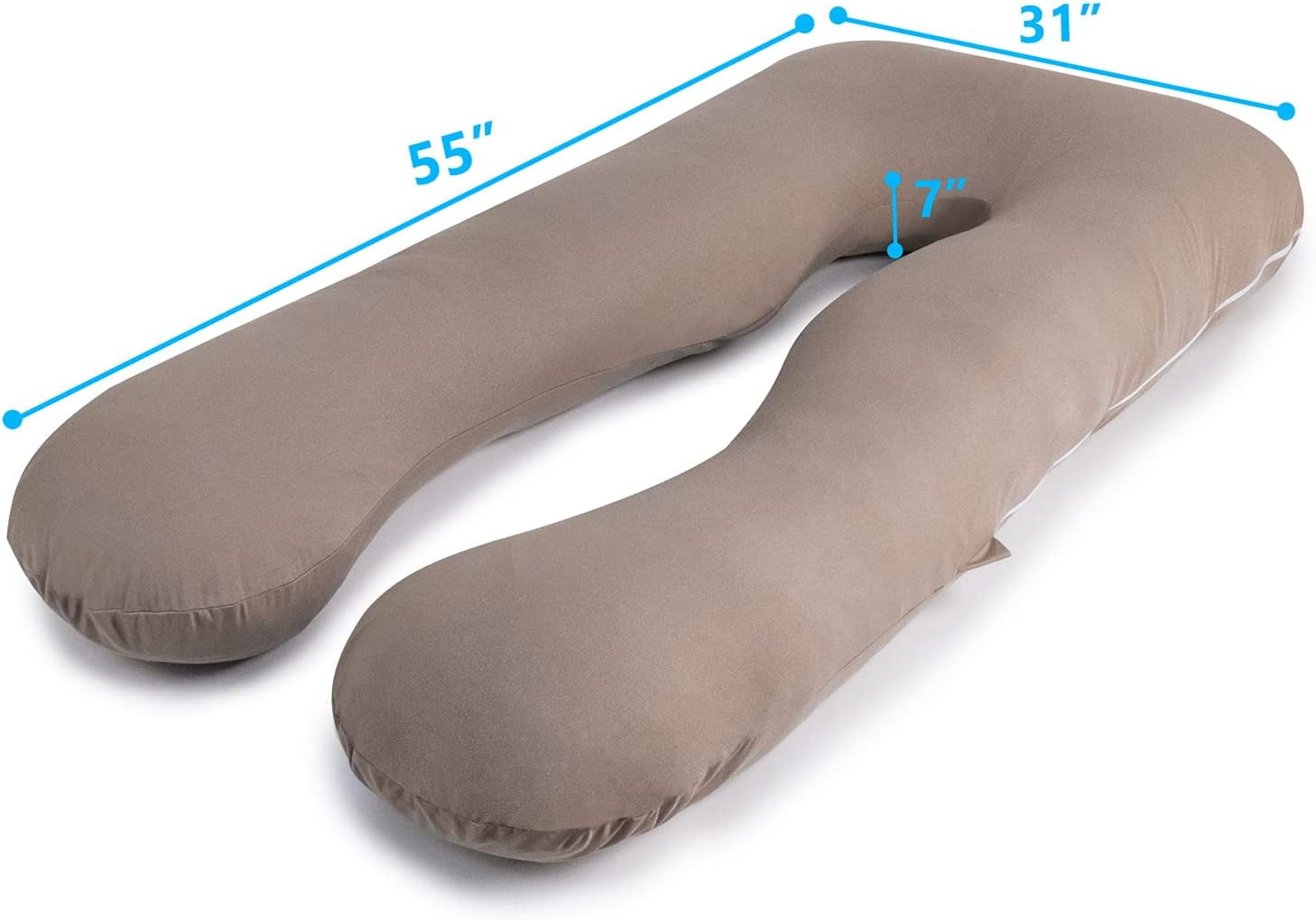 Pregnancy Pillow, U Shaped Full Body Pillows for Sleeping Support, 55 Inch Maternity Pillow for Pregnant Women