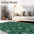thumbnail image 2 of ODIKA 5'x7' Machine Washable Non-Slip Area Rug, Enchanted Winter Wonderland Seasonal High Traffic Rug with Pad, Green, 605727, 2 of 8