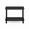 thumbnail image 6 of Furinno Turn-N-Tube Modern Rectangle End Table, Side Table with Casters, Espresso/Black, 6 of 6