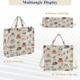 thumbnail image 6 of FORMRS Womens Corduroy Tote Bag Crossbody Shoulder Purse Handbag with Detachable Strap, Cartoon Dog Reading Pattern, 6 of 7