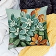 thumbnail image 2 of SHANXI Throw Pillow Covers Square Abstract Succulents Flower Orange Soft Decorative Bedroom Apartment 12x12in, 2 of 5