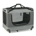 thumbnail image 1 of Gymax Extra Large Portable Folding Dog Soft Crate w/ 4 Lockable Wheels Cat Carrier, 1 of 10