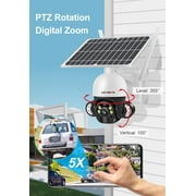 LS VISION 4MP WiFi Solar Wireless Security Cameras System CCTV Waterproof Outdoor PTZ