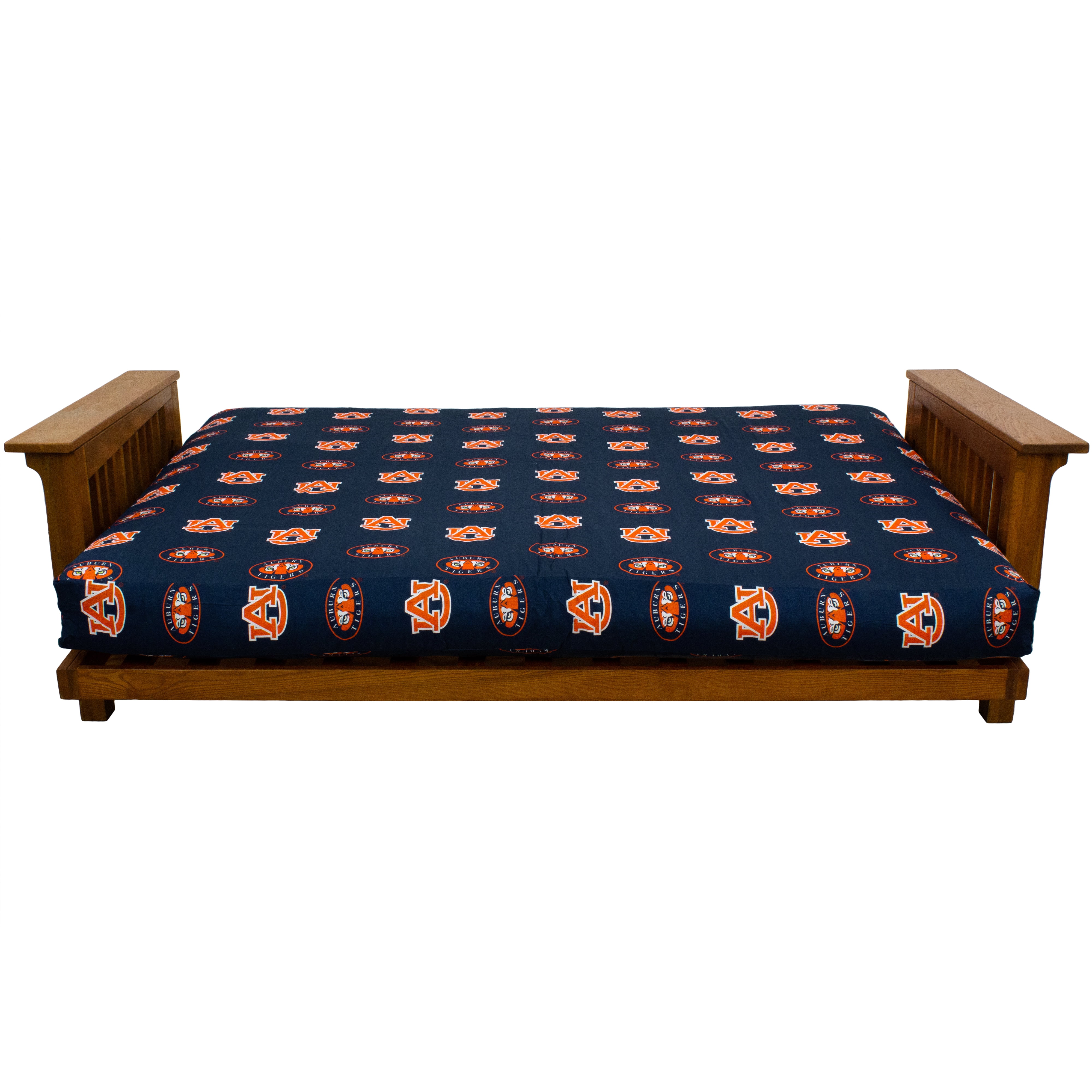 Auburn Tigers Futon Cover - Full size fits 6 and 8 inch mats