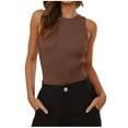 thumbnail image 1 of Tank Top for Women, Womens Solid Color Round Neck Tank Top, 1 of 6