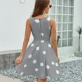 thumbnail image 6 of Simple Gray And White Polka Dots Dress Fashion Beach Long Dresses Female Party Printed Sundress, 6 of 7
