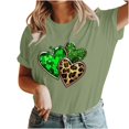 thumbnail image 6 of Inverlee Happy St Patrick's Day Tshirts Women 2025 Four Leaf Clover Graphic T Shirts Oversized Short Sleeve Shirts Blouses Irish Outfit Crew Neck Holiday T-shirt Tops, 6 of 6