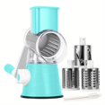 thumbnail image 5 of 1pc, Cheese Grater, Kitchen Mandoline Vegetable Slicer With 3 Interchangeable Blades, Rotary Grater, Ceative Slicer For Fruit, Grinder For Potato Carrot Nuts, Kitchen Supplies, Kitchen Tools, 5 of 5