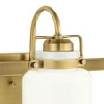 thumbnail image 6 of Fessler Collection Three-Light Vintage Brass Opal Glass Farmhouse Bath Light, 6 of 10