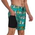 thumbnail image 2 of Gukieu Cartoon Dogs Print Men's Double Layer Sports Swim Trunks, Quick Dry Adjustable Waist Swim Shorts Swimwear-X-Large, 2 of 6