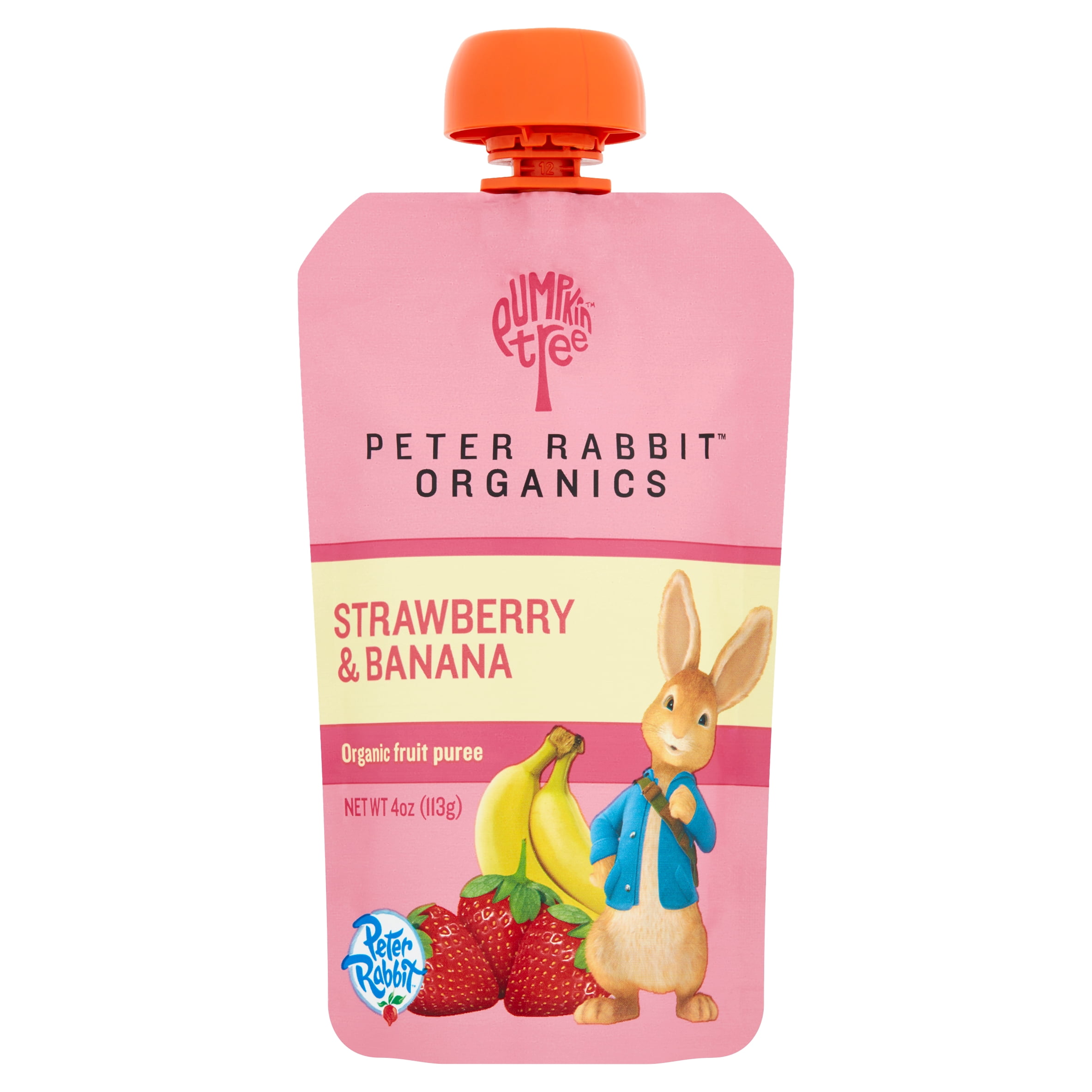 Peter Rabbit Organics Strawberry & Banana Organic Fruit Puree, 4 oz