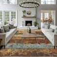 thumbnail image 4 of 5x8 Area Rugs for Living Room, Brown Gray Non Slip Area Rugs for Kitchen Bedroom Entryway, Farmhouse Abstract Gradient Wooden Grain Washable Carpet Runner Rug Floor Mats for Bedroom Home Decor, 4 of 9