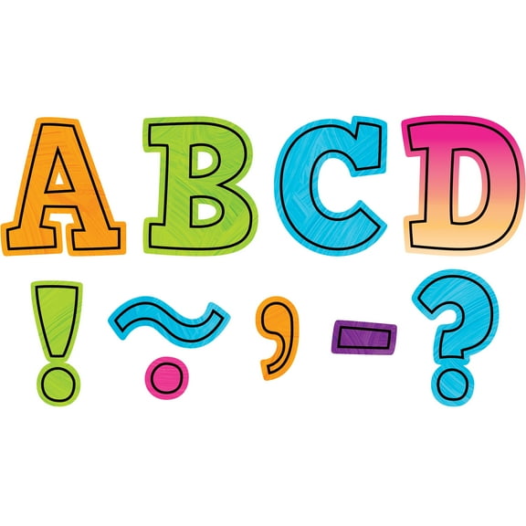 Teacher Created Resources Brights 4Ever Bold Block 3" Magnetic Letters, 55 Pieces