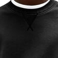 thumbnail image 4 of LEKWK Crewneck Sweatshirts for men Long Sleeve Casual Pullover Activewear Athletic Tops Classic Fit Comfortable Basic Fall Winter Shirt for Gym Workout Running Outdoor Black S, 4 of 5
