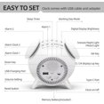 thumbnail image 4 of Está bien despertar el despertador para niños, reloj de entrenamiento para dormir para niños pequeños con luz nocturna, despertador fácil de configurar con visualización de la ho, 4 of 5