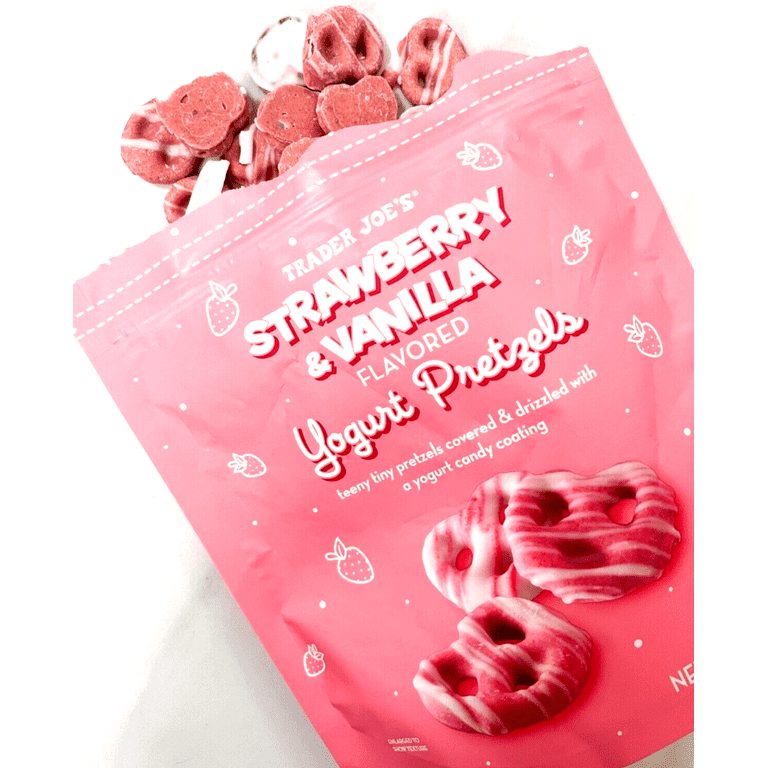 2 Packs Trader Joe's Strawberry & Vanilla Flavored Yogurt Pretzels