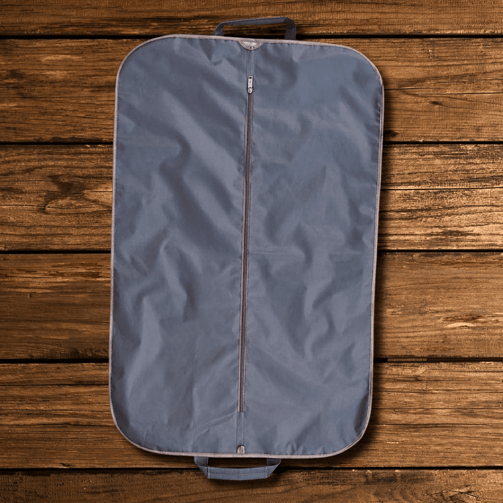 IVILLAGE Non Woven Suit Cover for Men, Blazer & Coat Garment Bag with Zipper, Foldable Suit Bag with Transparent Window, Dustproof Clothes Storage Organizer with Handle for Travel & Wardrobe