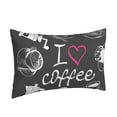 thumbnail image 2 of Balery I Love Coffee Pillow Covers,Bed Pilowcases,Reversible Plush Throw Pillow Covers End Pillow Encasement,Pillow Case - 16"X24", 2 of 9