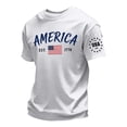 thumbnail image 4 of Kopltyrfg American Flag Shirts Men 4th of July Patriotic Shirt USA Star Stripes Graphic Tees Independence Day Short Sleeve Tops White 5XL, 4 of 5