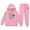 Pink, variant on St. Patrick'S Day Children'S Sweatsuit Spring Long Sleeved Letter Print Hoodie With Sweater Pants 2 Piece Casual Set Black 2 Years-3 Years