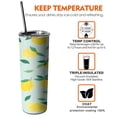 thumbnail image 6 of 20 oz Thermal Insulated Coffee Mug with LeakProof Lid Lemon Skinny Tumbler for Housewarming Wedding Birthday Gift, 6 of 7