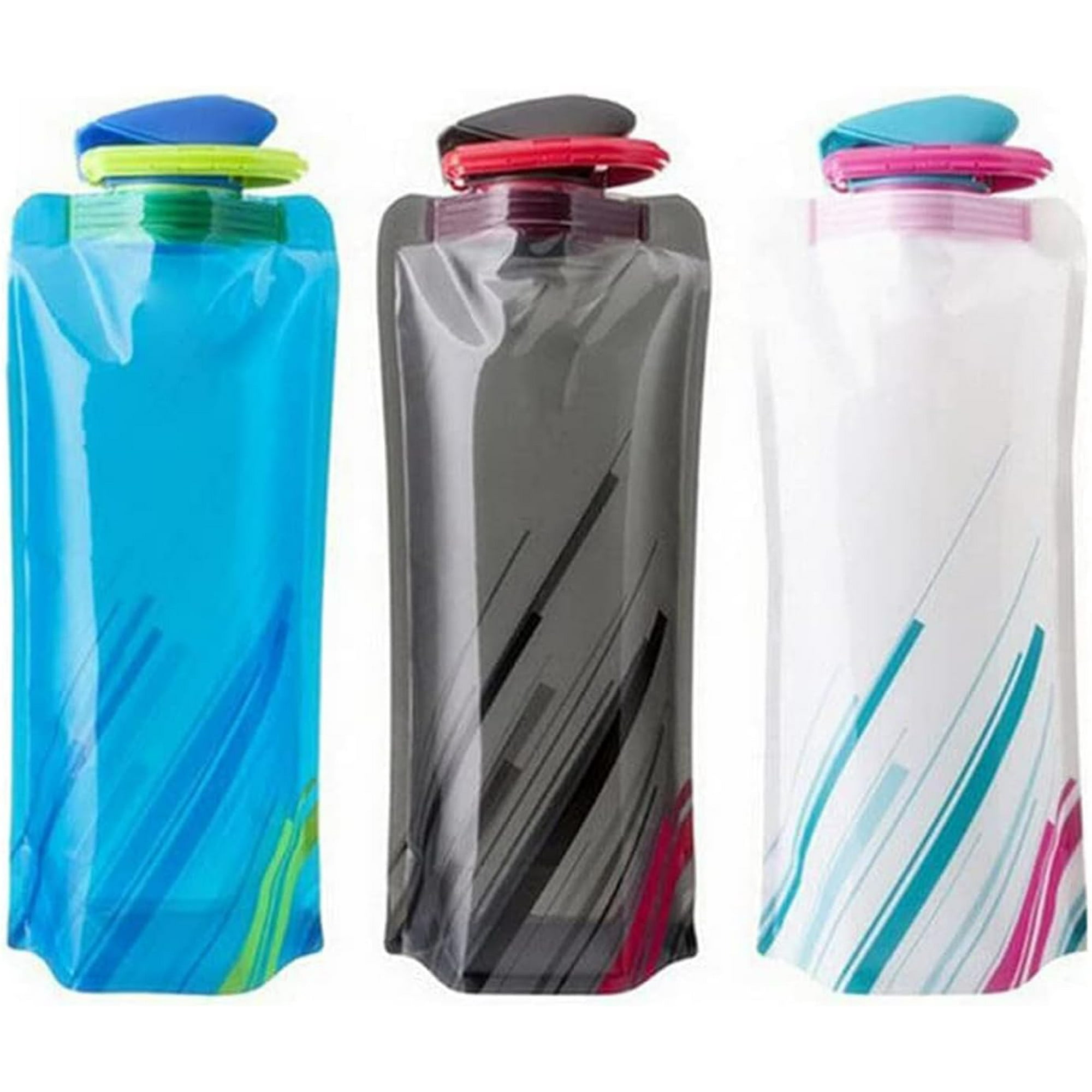 700ML Collapsible Water Bottles Set of with Collapsible Flexible - Main Image