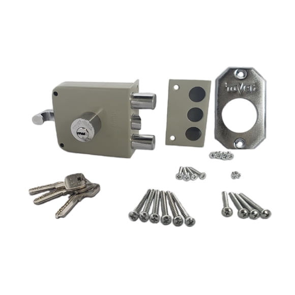 Cerradura Alta Seguridad Tover L6 Multipunto Reversible Acero 2 Bulones