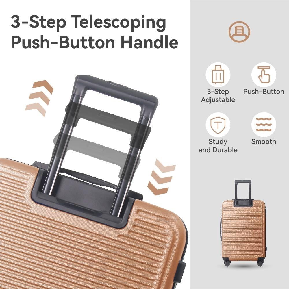 3-Piece Hardshell Luggage Set with TSA Lock, Lightweight ABS Spinner Suitcases (20/24/28in)