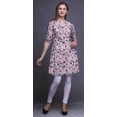 thumbnail image 5 of Bimba Roll Up Sleeve Kurti For Women Printed Mandarin Collar Short Kurti Tops, 5 of 6