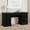Black, variant on Office Desk 60" with Charging Station – Modern Executive Computer Desk, File Cabinet & Drawers, Grey  60.0”L x 21.6 "D x 30.0" H)