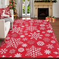 thumbnail image 1 of Area Rugs Washable Christmas Rug  Xmas Holiday Large Area Rug Non Shedding Soft  Christmas Snow Print Solid Rugs for Nursery, Red, 1 of 10