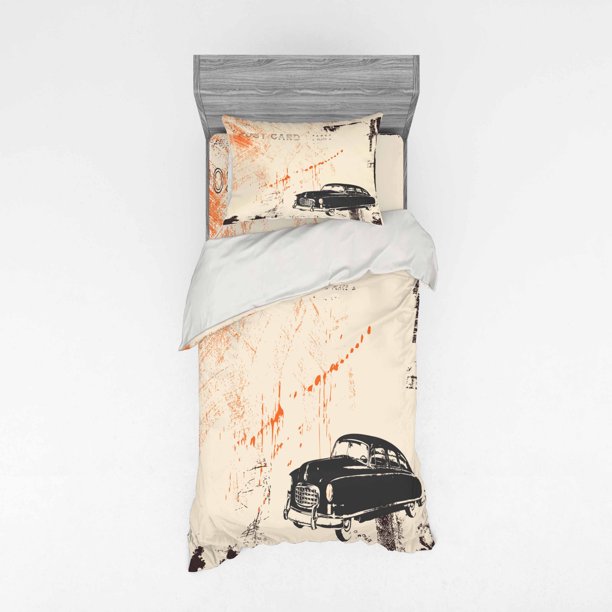 Vintage Car Duvet Cover Set Art With Classic Old Fashioned On The Street Postcard Style Design Bedding Shams And Fitted Sheet 3 Sizes By Ambesonne Com - Old Fashioned Car Bedding Vintage Car Duvet Cover Set Art With Classic Old Fashioned On The Street Postcard Style Design Bedding Shams And Fitted Sheet 3 Sizes By Ambesonne Com - Old Fashioned Car Bedding