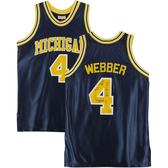 Chris Webber Michigan Wolverines Autographed Mitchell & Ness Navy 1991-1992 Authentic Jersey with "92-93 Consensus AA" Inscription - Fanatics Authentic Certified