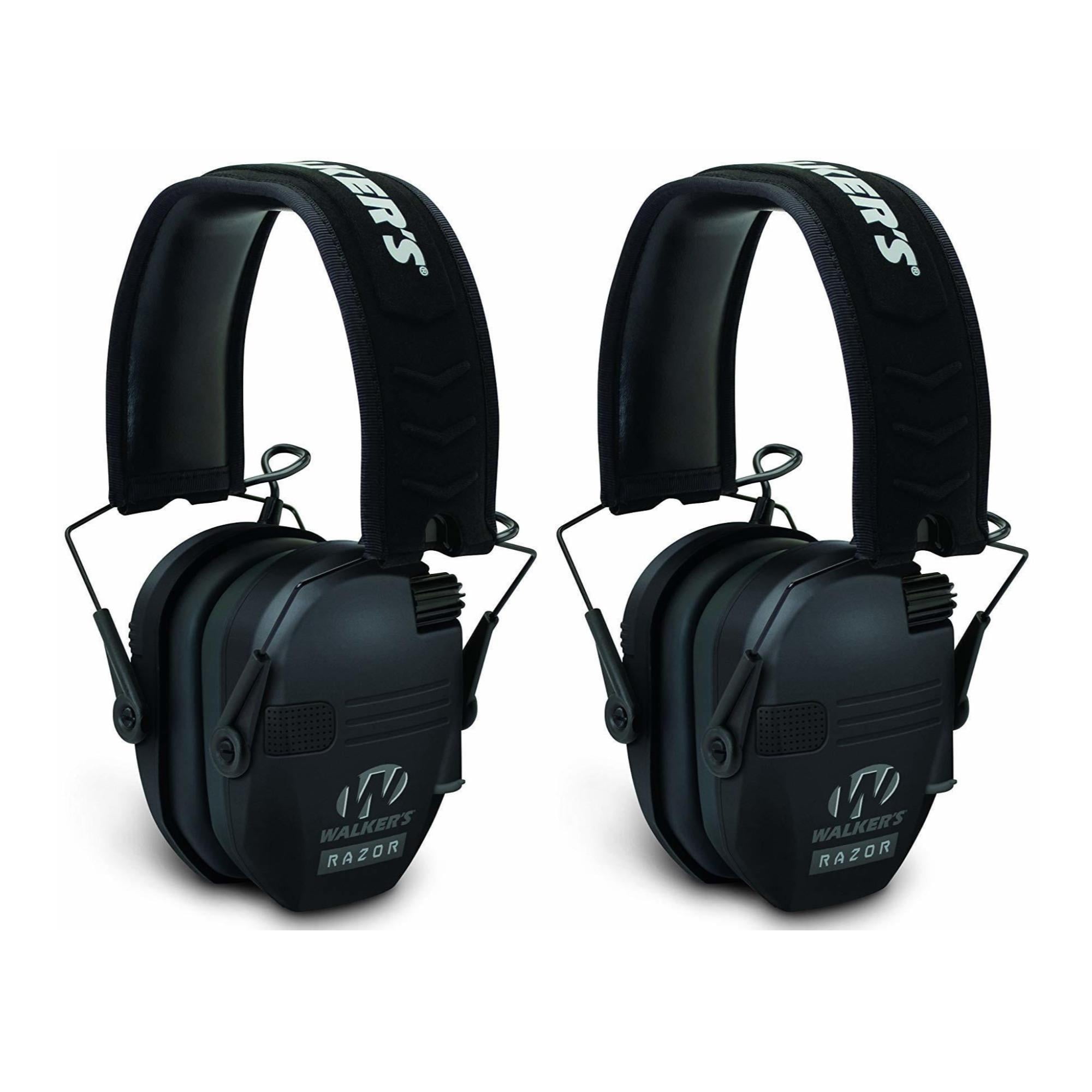 Walker's Razor Slim Electronic Shooting Muffs 2Pack, Black