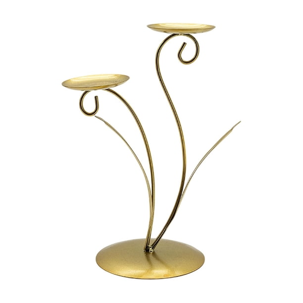 Bougeoir Tulipe Vintage En Fer Forgé Et Bois – Globe Ambré – Hauteur 26,5 Cm – France