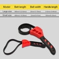 thumbnail image 2 of HUGFEGWE 2PCS Oil Filter Wrench Set, Car Rubber Strap Wrenches, Adjustable Rubber Strap Wrench, 6In+ 8In Automotive Multifunctional Belt Wrench Fit Mechanics Plumbers U2537-6174, 2 of 7